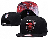 Bulls Team Logo Black Red Adjustable Hat GS,baseball caps,new era cap wholesale,wholesale hats
